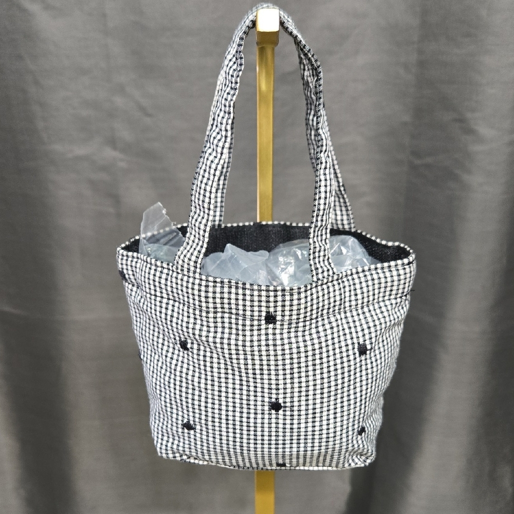 Cynthia Rowley Vintage Black and White Striped Mini Bag